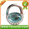 New Lock Shape W/Crystal Purse Hook Bag Handbag Hanger