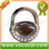 New Lock Shape W/Crystal Purse Hook Bag Handbag Hanger