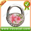 New Lock Shape W/Flower Purse Hook Bag Handbag Hanger