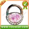 New Lock Shape W/Flower Purse Hook Bag Handbag Hanger