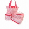 New Pink Jacquard Promotion Beauty Toiletry Bag