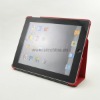 New Red Leather Case Cover with stylus holder for Apple iPad 3g,Slim and Stand case for new ipad3,multicolors,customers logo,OEM