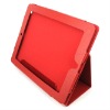 New Red Leather Case for iPad 2 W/stand, 5 Colors