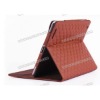 New Rhombus Leather Protective Case for iPad 2(brown)