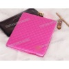 New Rhombus Leather Protective Case for iPad 2(hot pink)