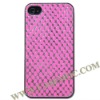 New Snake Skin Pattern Hard Case Cover for iPhone 4(Red)
