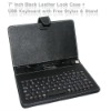 New arrival 7 inch tablet PC leather case with keyboard