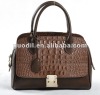 New arrival! Brown Pushlock Croco Satchel leather bags handbags fashion 2012 summer