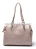 New arrival! Pink crocodile leather large satchel bags 2012 fashion trend