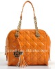 New arrival! Quilted satchel bags ladies leather handbags fashion designer 2012