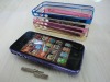 New arrival Ultra thin crossline metal bumper for iphone 4G