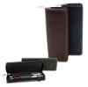 New arrival antibacterial high-quality  genuine leather gift set with pen case