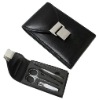 New arrival antibacterial top grade genuine leather gift sets with beauty case