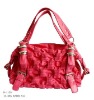 New arrival fashion ruffled PU handbag for nice ladies