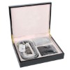 New arrival high-quality antibacterial genuine leather gift set with wallet&belt