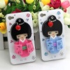 New arrive kimono girl hard plastic nice mirror case for iphone 4 4G 4S 4GS