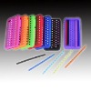 New colorful bean cute silicone cell phone case for iphone4