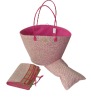 New colorway straw beach bag set