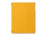 New design For Ipad 2 leather case with transparent plastic housing