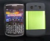 New design ! Green Metal Aluminum Surface+Silicone Shiny Back Case For Blackberry Bold 9700/9020