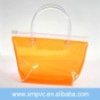 New design clear zip handbag vinyl with piping handle XYL-H270