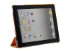 New design for Ipad 2 leather case with transparent plastic housing