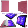 New design leather case for Samsung Galaxy Tab 10.1 P7510 P7500 pink color