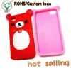 New design lovely bear silicone case aple phone 4