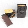 New design men's leather brown wallet