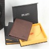 New design men's leather brown wallet