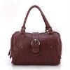 New fashion genuine leather tote bag with grommet