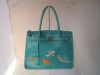 New fashion green women shoulder handbags PU material