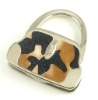 New folding bag shape lock quilted handbag Holders Purse