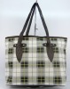 New grid design half PU material leisure lady bag style A533