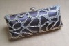 New lady's crystal design satin clutch bag