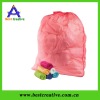 New large colorful drawstring laundry bag mesh