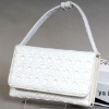 New popular fashion woven pattern leather woman handbags