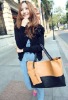 New style PU leather lady's fashion leisure shoulder bag