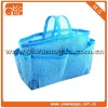 New style blue high-capacity polyester multifunction mesh cosmetic bag