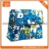 New style canvas cosmetic bag, with blue flower