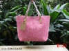 New style design lady pink canvas hand bags