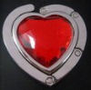New style heart shaped jeweled crystal bag hanger/purse hanger/purse hook/bag holder ZM-HB073.