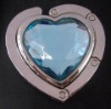 New style heart shaped jeweled crystal bag hanger/purse hanger/purse hook/bag holder ZM-HB074.