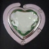 New style heart shaped jeweled crystal bag hanger/purse hanger/purse hook/bag holder ZM-HB075.