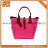 New style red fashion lady sweet cute PU cosmetic bag with handle