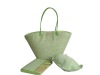 New style wheat straw beach bag set