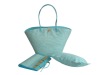 New style wheat straw beach bag set