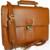 New top of the range gents large Visconti Tuscan brown leather business briefcase organiser bag