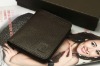 Newest Men's coffee leather wallet,D-8602