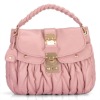 Newest design fashion women's real leather bags pink